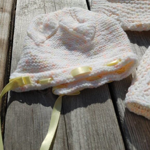 Crochet Baby Sweater Jacket & Crochet Baby Hat Set 3-6 months - Picture 5 of 6